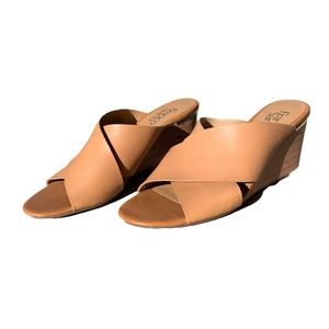 Franco Sarto Leather Wedge Sandal
